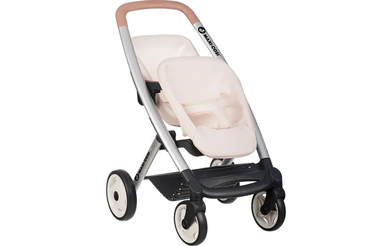 Smoby Zwillingspuppenwagen Maxi Cosi, Beige