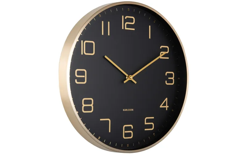 KARLSSON Wanduhr Elegance Glow Black