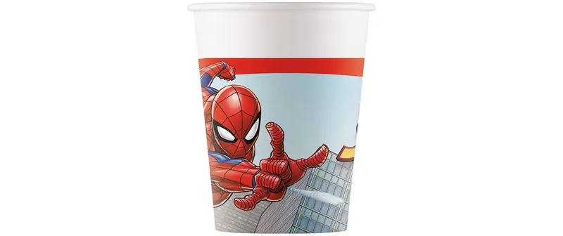 Amscan Einwegbecher Marvel Spiderman 200 ml, 8 pezzi