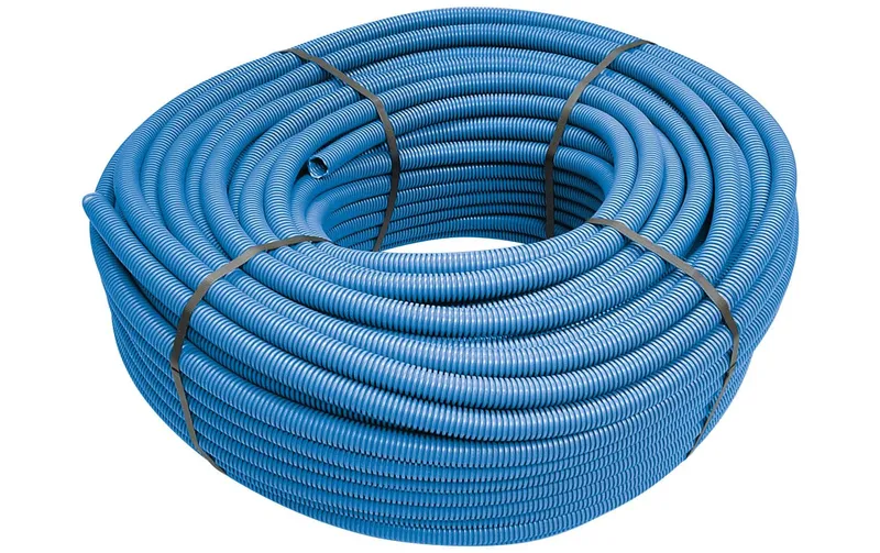 STEFFEN Installationsrohr M25 25 m Blau, mit Einzugsdraht