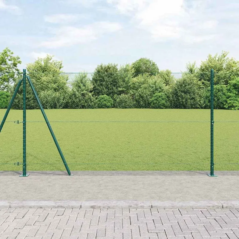Sechseckzaun mit Betonsockel 50 x 1,2 m PVC-beschichteter Stahl