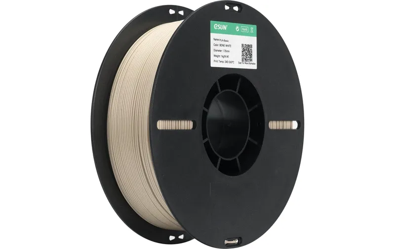 eSun Filament PLA Basic, Knochenweiss 1.75 mm 1 kg