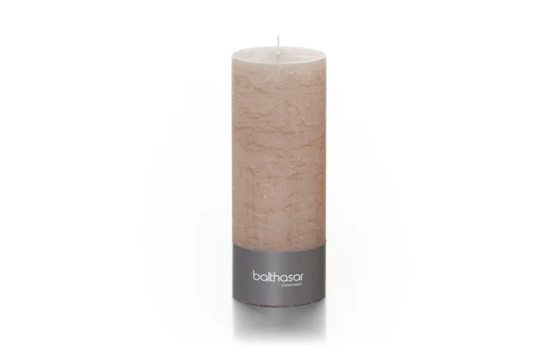 balthasar Zylinderkerze Rustico 18 cm x 7 cm, Taupe