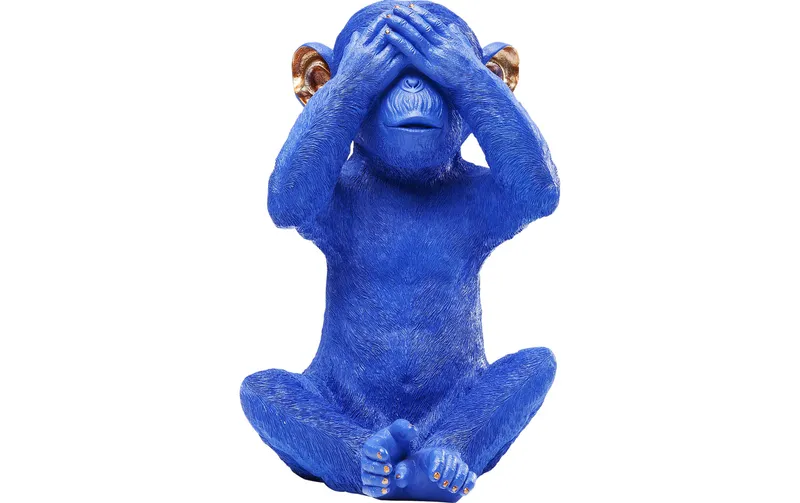 Kare Spardose Monkey Mizaru blu