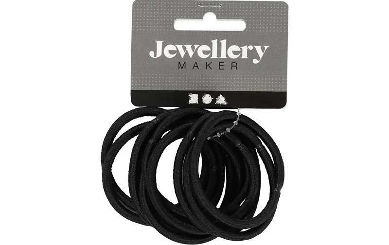 Creativ Company Haargummi 4,5 cm, 10 pieces, black