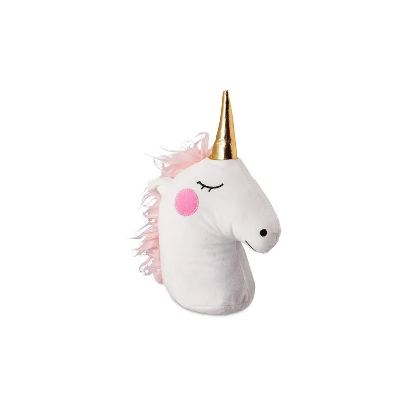 relaxdays Türstopper Einhorn tissu weiss Gold 27 cm