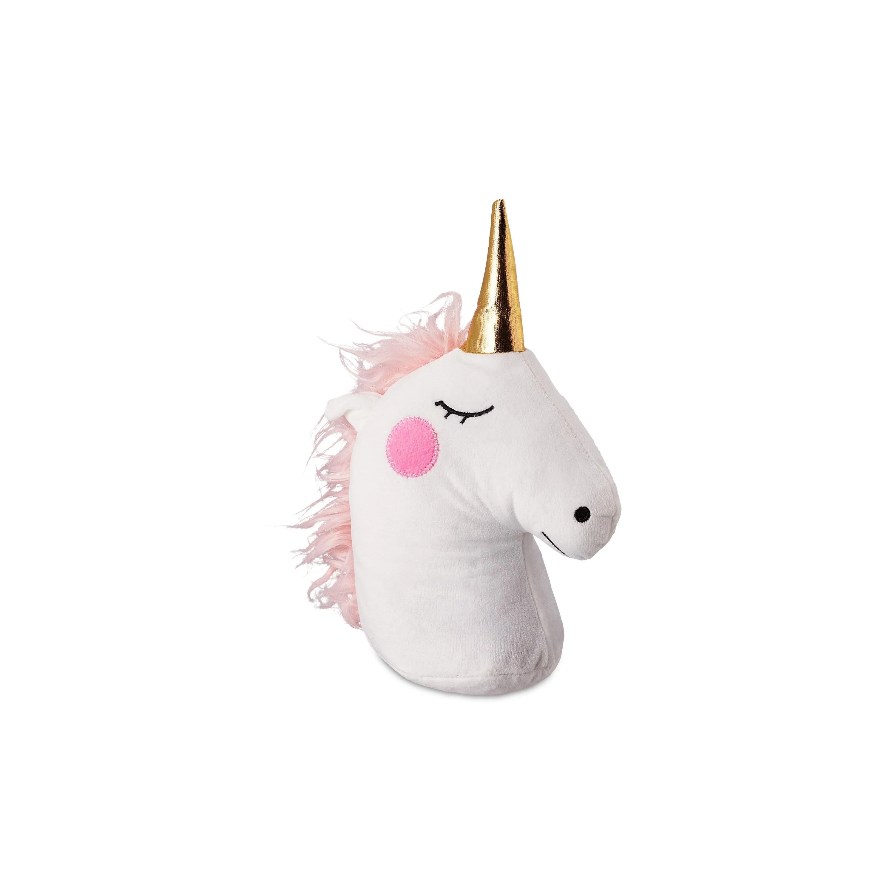 relaxdays Türstopper Einhorn Stoff weiss Gold 27 cm