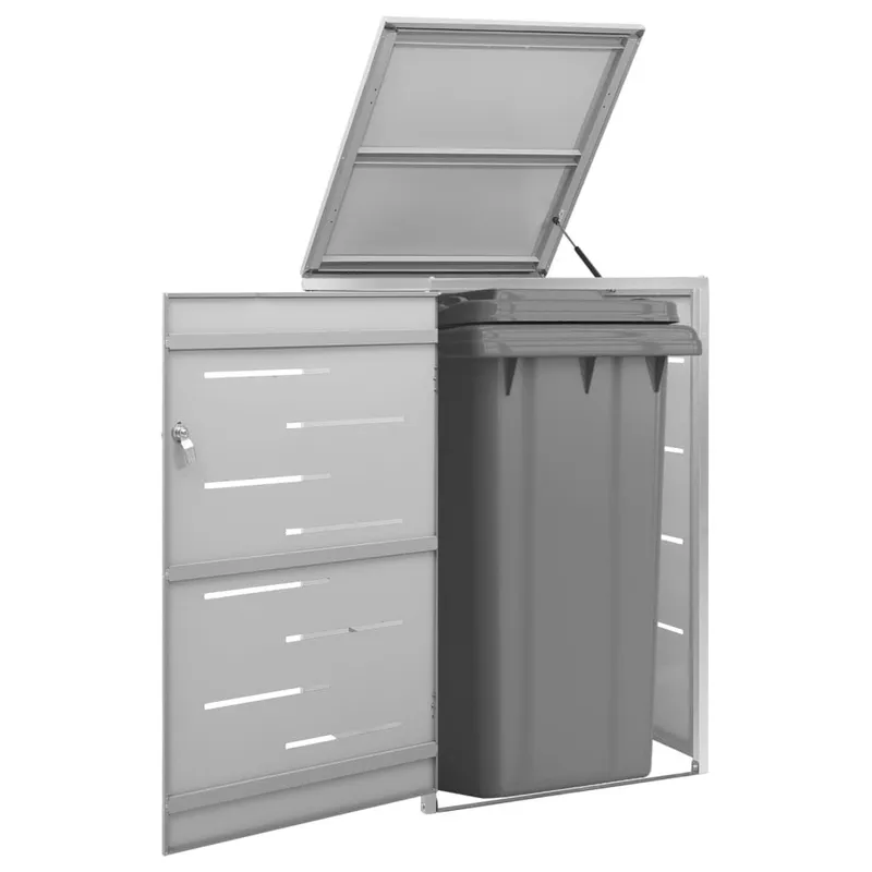 Abri pour poubelle 69x77,5x115 cm Inox