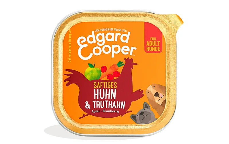 Edgard & Cooper Nassfutter Adult Huhn + Truthahn, 11 x 150 g