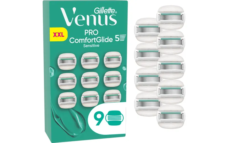 Gillette Venus Rasierklingen Pro ComfortGlide Sensitive 9 Stück
