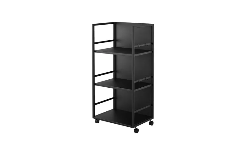 Yamazaki 3-stöckiger Aufbewahrungswagen Tower 42 x 84.5 cm nero