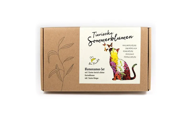 Naturkraftwerk Anzucht Tierische Sommerblumen, 5 Sorten Gartenblumen