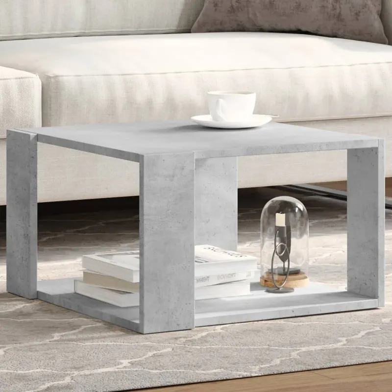 Couchtisch Betongrau 51,5x51,5x30 cm derivato del legno