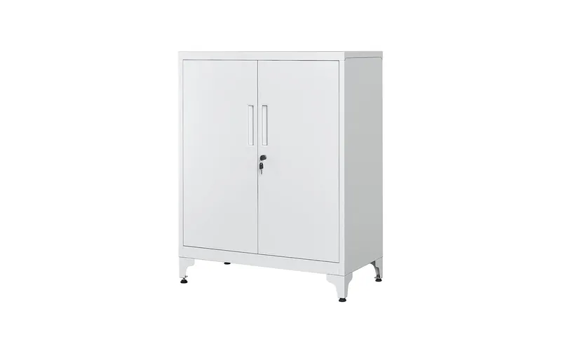 Songmics métal-armoire de rangement 40 x 80 x 90 cm, Mattgrau