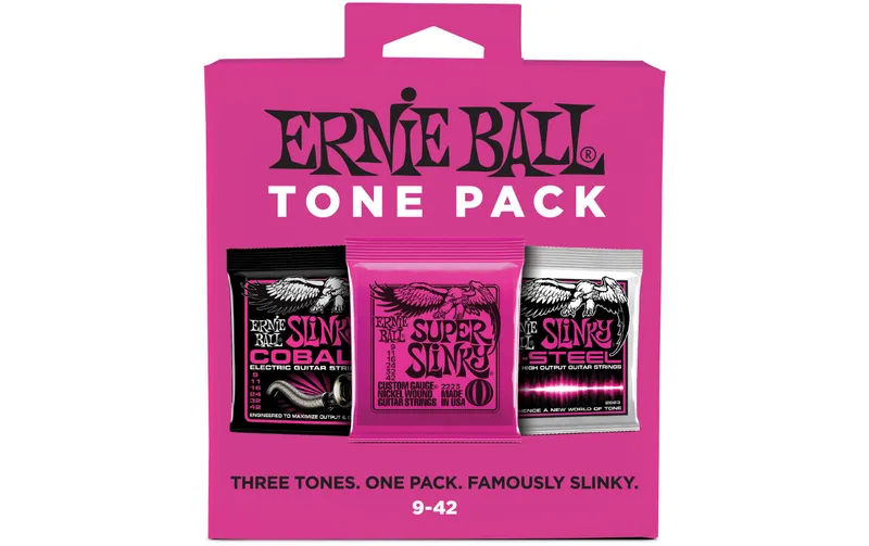 Ernie Ball Gitarrensaiten 3333 Slinky 3er Tone Pack – Slinky 9 - 42