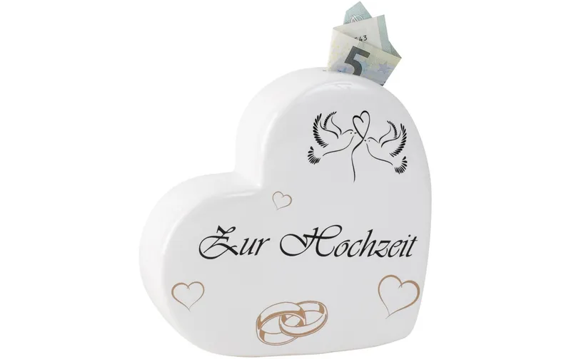 Trendcompany Spardose Hochzeit Herz