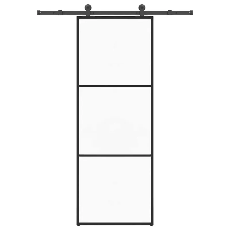 sliding door with Beschlag 76x205 cm ESG-glass & aluminium