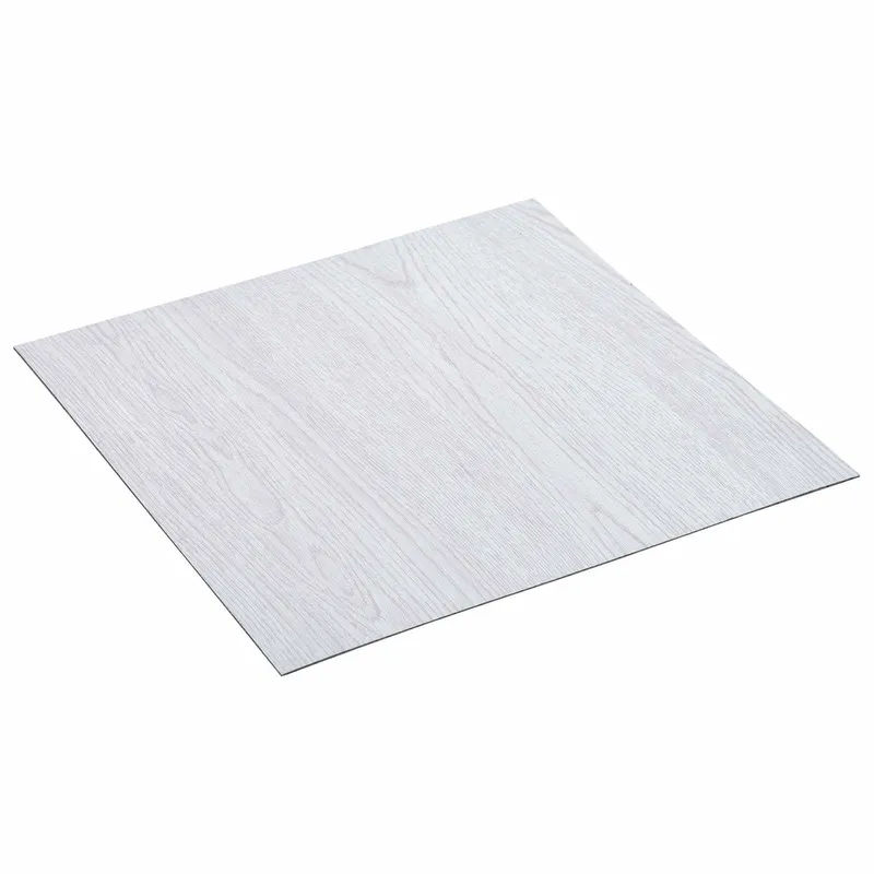 Planches de sol Bois Blanc 5,11 m² 55 pièces PVC