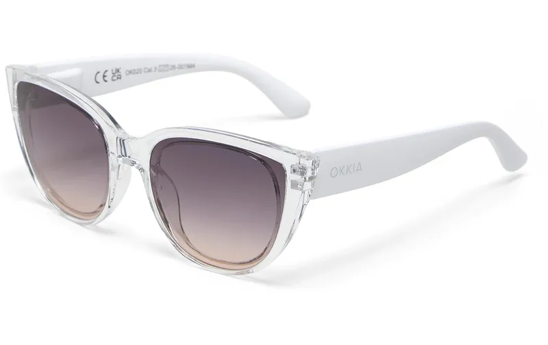 OKKIA Sonnenbrille Silvia Transparent, Black Lens