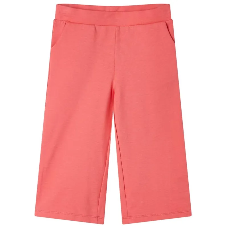 Pantalon à jambes larges pour enfants corail 92