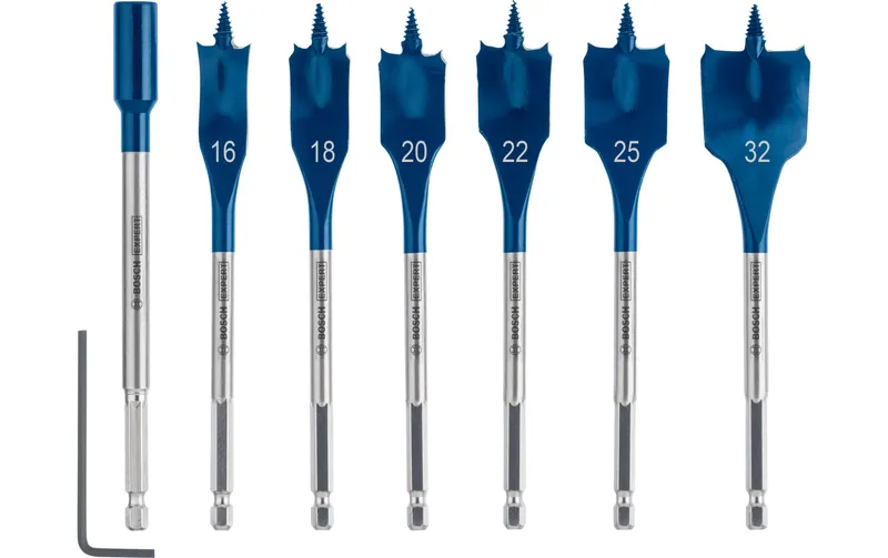 Bosch Professional Flachfräsbohrer-Set Expert Self Cut Speed, 7-teilig