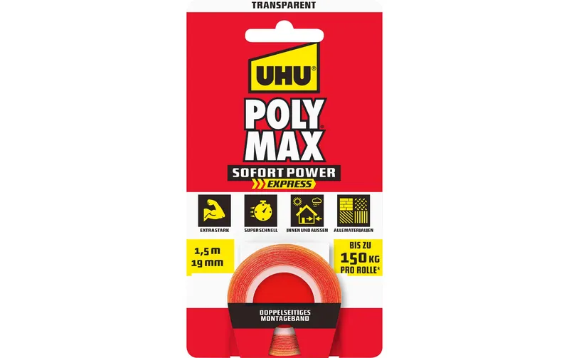 UHU Poly Max Tape transparent 1.5 m
