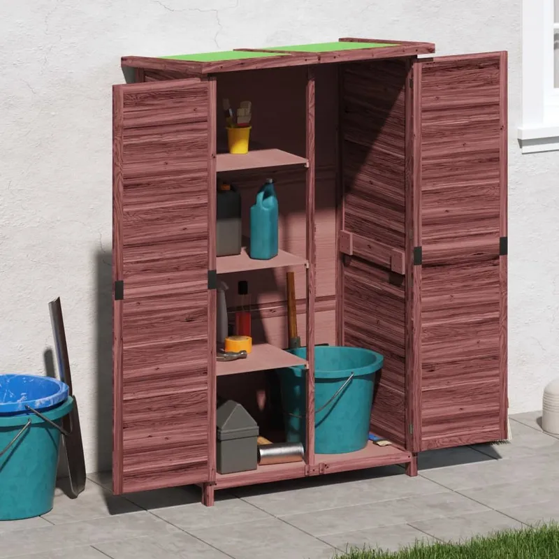 Geräteschuppen Mokka 83x57x140 cm legno massiccio pino
