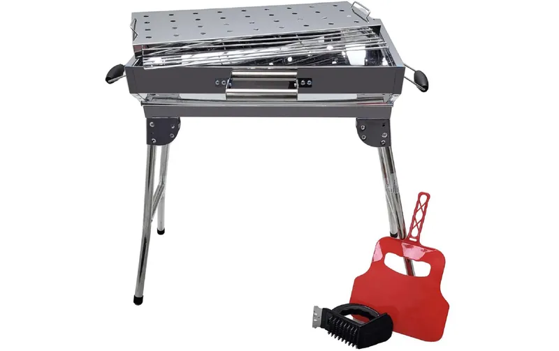 GRILLPETER Holzkohlegrill Iskander Silber