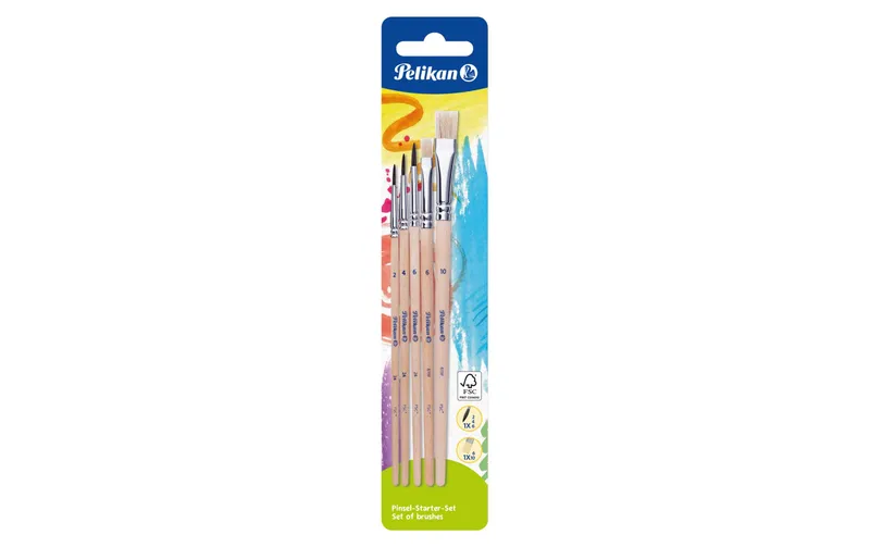 Pelikan Borstenpinsel 5 pezzi