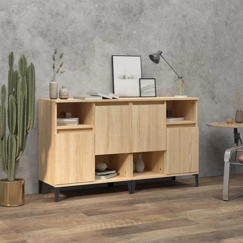 Sideboards 2 Stk. Sonoma-Eiche 60x35x70 cm derivato del legno