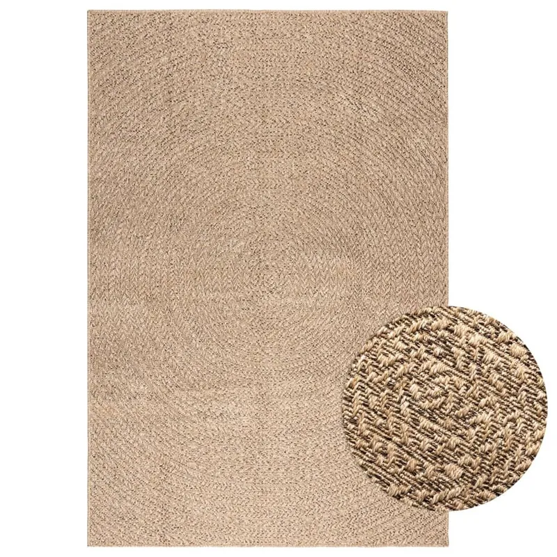 Teppich ZIZUR 140x200 cm Jute-Optik Indoor und Outdoor