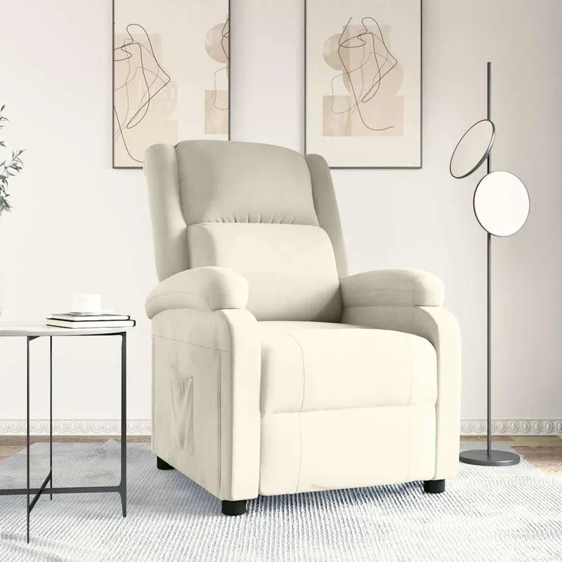 Relaxsessel Creme Samt