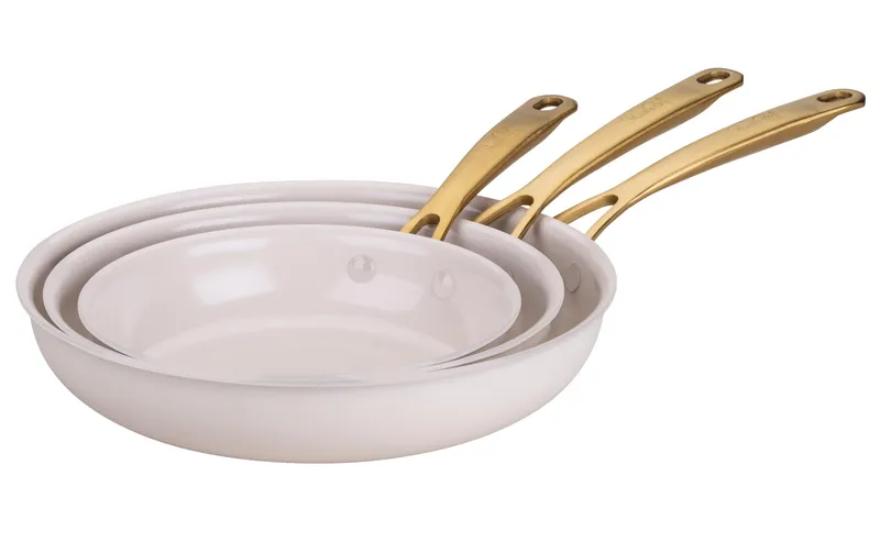 Fackelmann Pfannen-Set Signature 20 / 24 / 28 cm, Beige / Gold