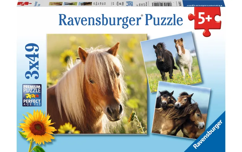Ravensburger Puzzle Liebe Pferde 3 x 49 Teile