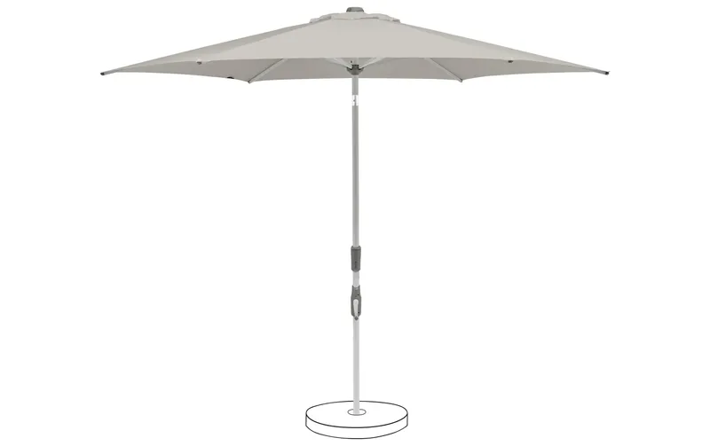 Suncomfort by Glatz Sonnenschirm Slide Ø 250 cm, Light Grey