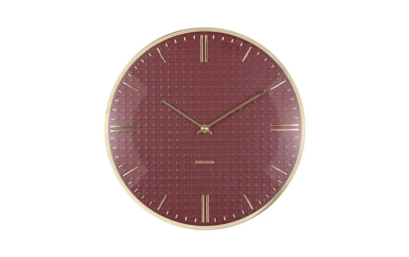 KARLSSON Wanduhr Riqueza 35 cm, Burgunderrot