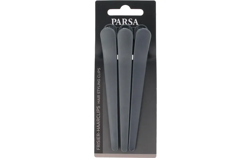 Parsa Beauty Frisier-Haarclips Grau 3 Stück