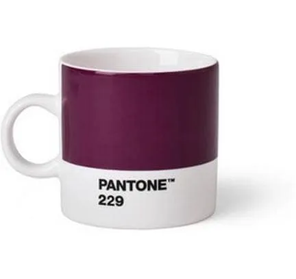 Pantone by Copenhagen Design Espresso-Tassen 100 ml, 1 Stück, Dunkelviolett/Weiss