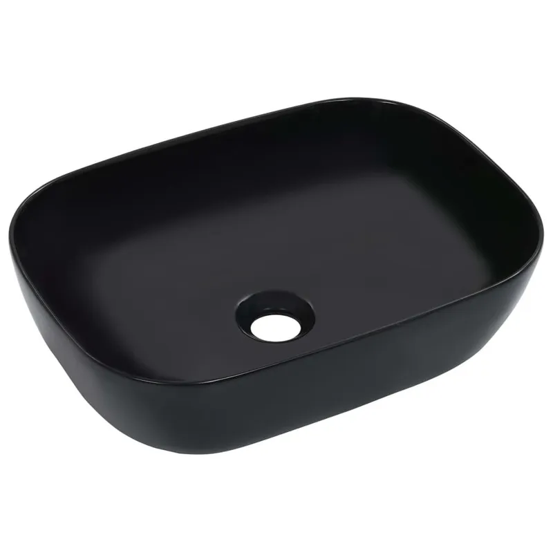Waschbecken 45,5 x 32 x 13 cm Keramik black