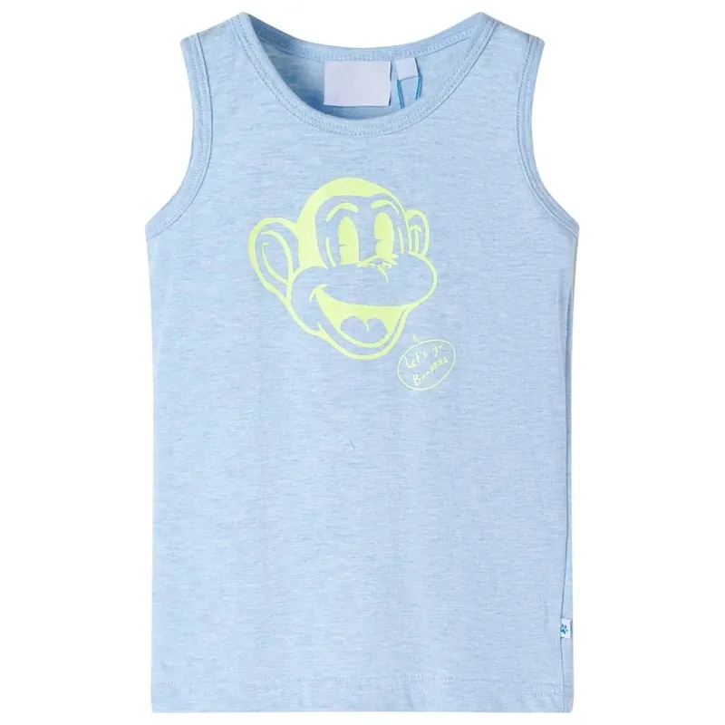 Débardeur enfant bleu doux mélangé 116