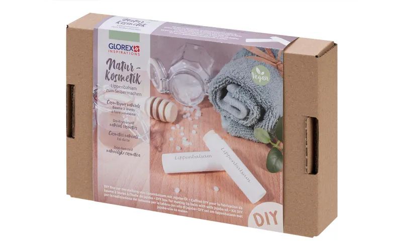Glorex Dose e Verpackung Lippenbalsam con Jojoba-Öl