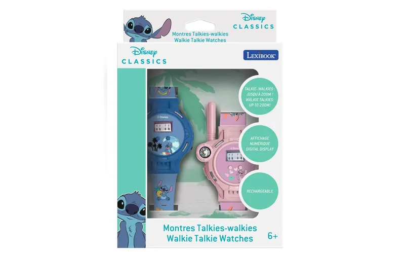 Lexibook Stitch-Digitaluhr mit Walkie-Talkie blue/Rosa