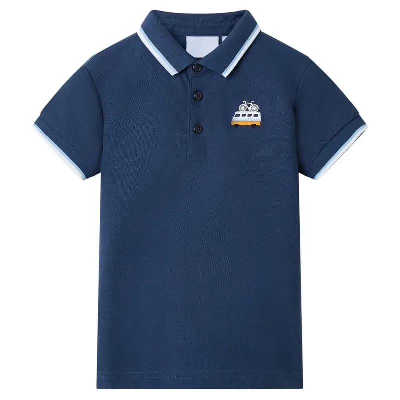 Polo pour enfants bleu foncé 116