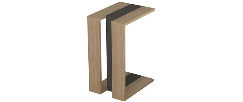 Woody Fashion Beistelltisch Muju 30 x 57 x 40cm, anthracite/naturale