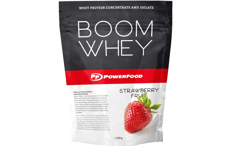 PowerFood Pulver One Boom Whey Erdbeere 500 g