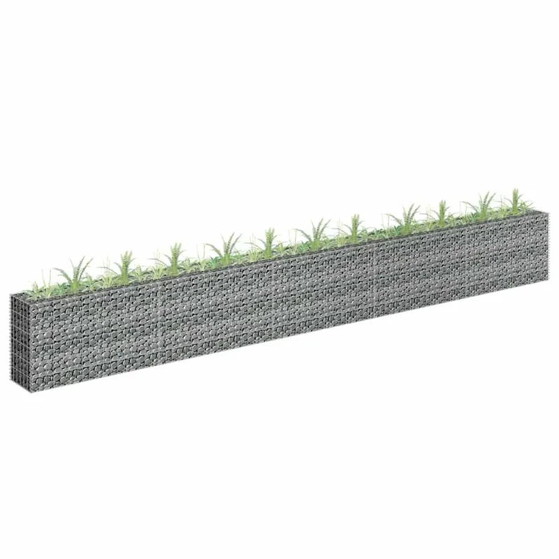 Gabionen-Hochbeet Verzinkter Stahl 450×30×60 cm