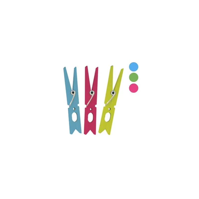 MSV Wäscheklammern bleu/vert/Pink, 10 pièces