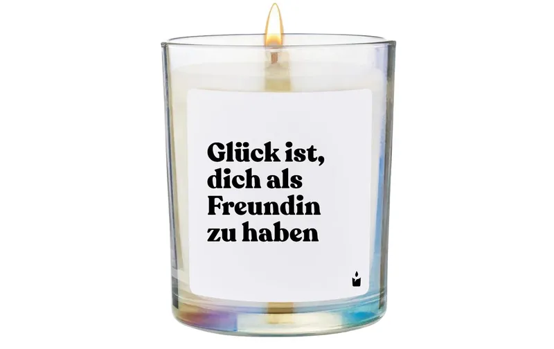ChattyCandles Duftkerze Glück ist, dich als Freundin a haben 6.7 x 8 cm