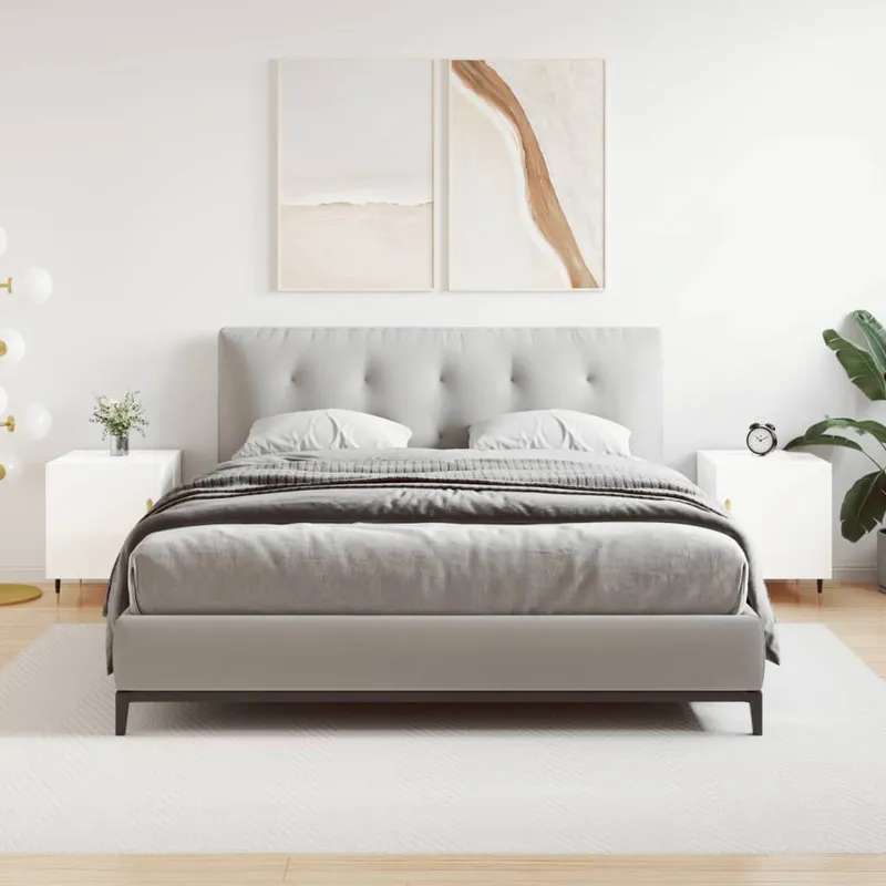 Nachttische 2 Stk. Hochglanz-white 40x40x50 cm engineered wood