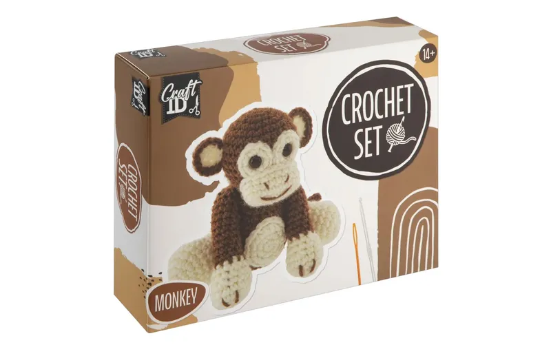Basteln Häkelset Affe brown/Beige